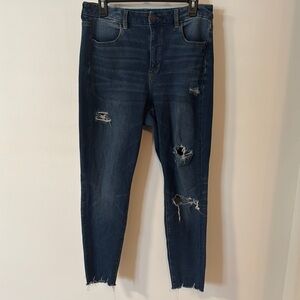 American Eagle Outfitters Blue Ankle Cropped Jeans